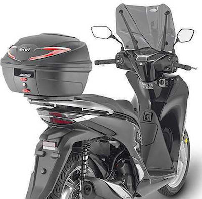 Givi B360N Monolock Μπαγκαζιέρα Μοτοσυκλέτας με Κόκκινο Αντανακλαστικό 36lt Μαύρη