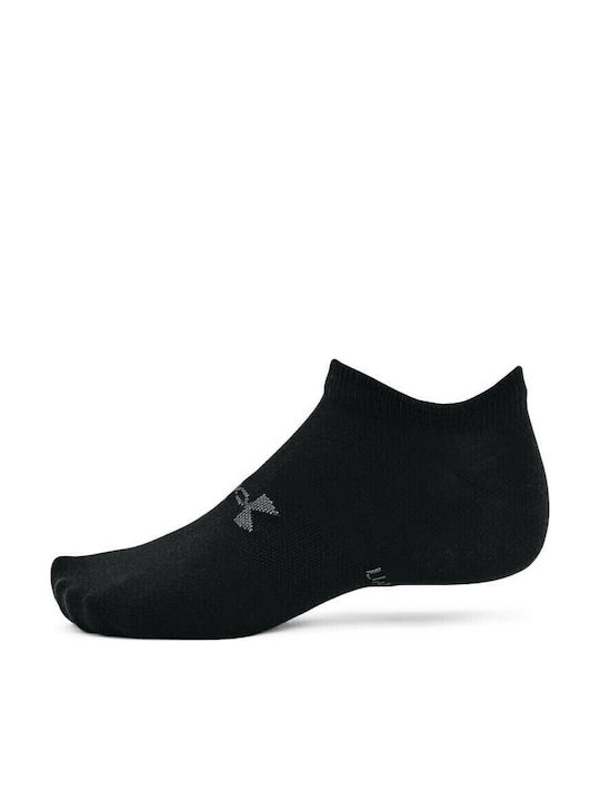 Under Armour Essential Αθλητικές Κάλτσες Μαύρες 6 Ζεύγη