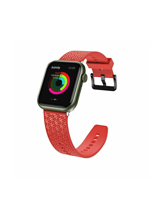 Hurtel Wristband Каишка Силикон Червен (Apple Watch 44/45/46mm/Ultra 49mm)