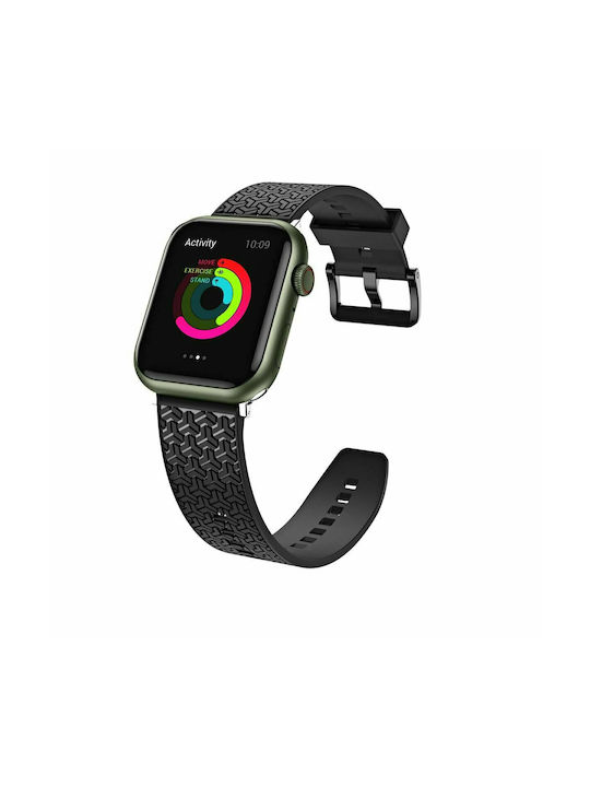Hurtel Wristband Armband Silikon Schwarz (Apple Watch 38/40/41/42mm)