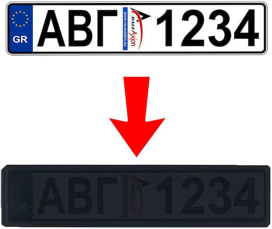 Race Axion Car License Plate Glass Protectors Plastic 52.7 x 12cm Black Tint 2pcs