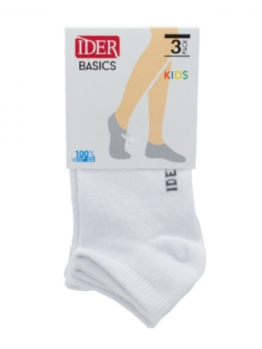IDER Γυναικείες Μονόχρωμες Κάλτσες Λευκές 3Pack