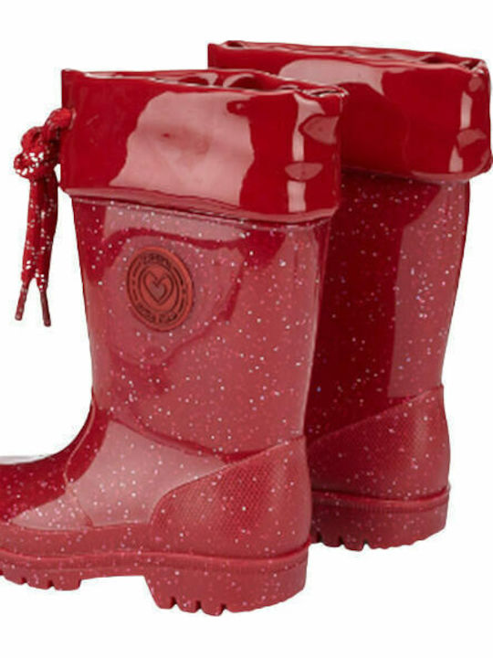 Παιδικές Γαλότσες Glitter Rot