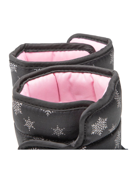 Kinder-Schneestiefeletten mit Klettverschluss Schwarz