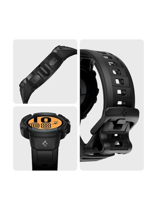 Spigen Rugged Armor Pro Θήκη Σιλικόνης Charcoal Grey για το Galaxy Watch 4 / 5 44mm