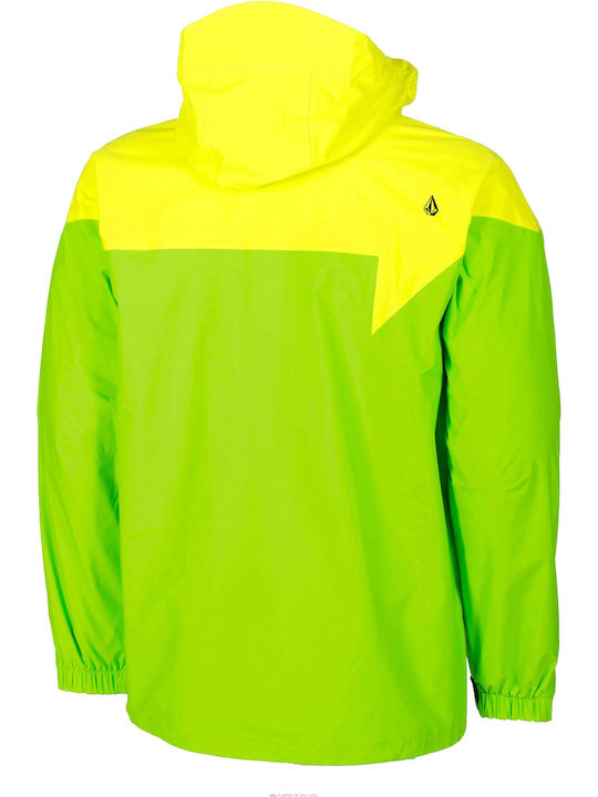 Volcom One4zero G0651109 -LIME Männer Jacke aus für Ski & Snowboard Grün