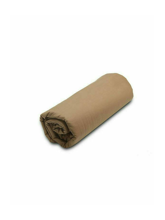 Sunshine Sheet for Single Bed with Elastic 100x200+20cm. Menta 5 Brown