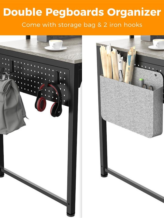 Desk ZX-SS140B-OGB Wooden OGB with Metal Legs 140x60x76.2cm