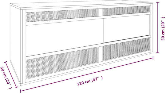 vidaXL Teren pentru reptile Brown 120x50x50cm