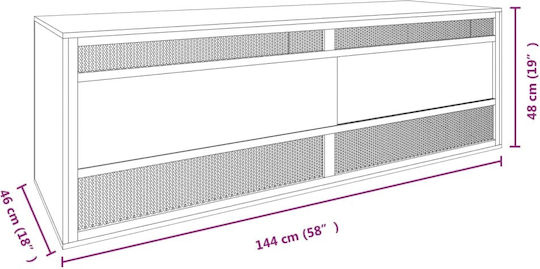 vidaXL Teren pentru reptile Brown 144x46x48cm