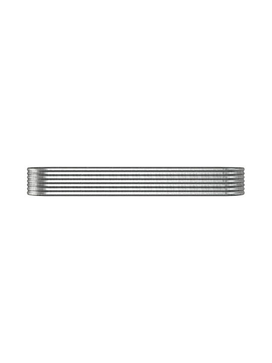 vidaXL Blumenkasten Metallisch Silver 296x80x36cm.
