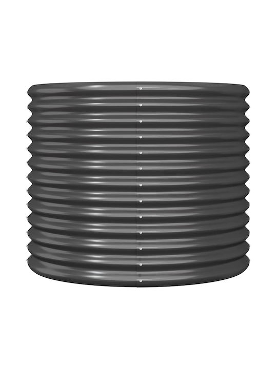 vidaXL Planter Box Metallic Charcoal 80x80x68cm.