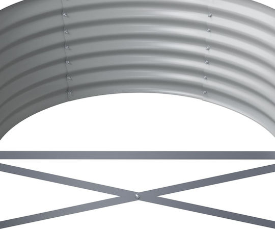 vidaXL Planter Box Metallic Gray 620x80x36cm.