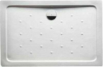 Tema Rectangular Porcelain Shower 80x100cm White