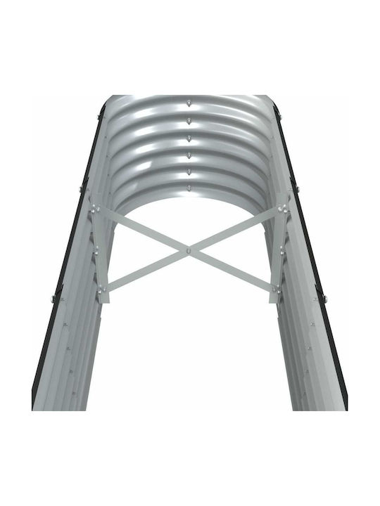 vidaXL Blumenkasten Metallisch Charcoal 260x40x36cm.