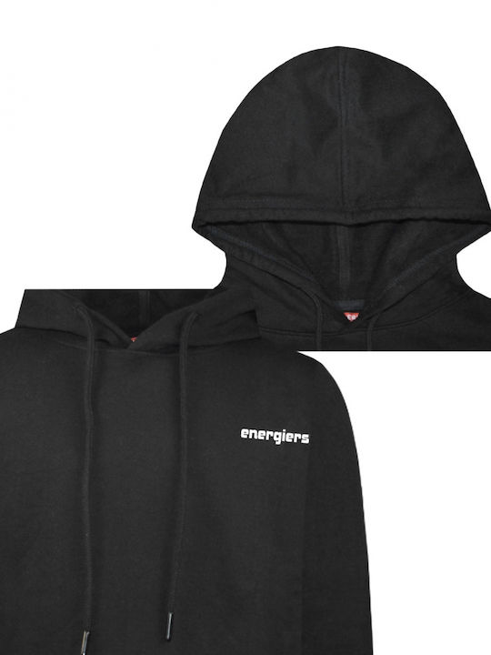Energiers Kids Sweatshirt with Hood and Pocket Black