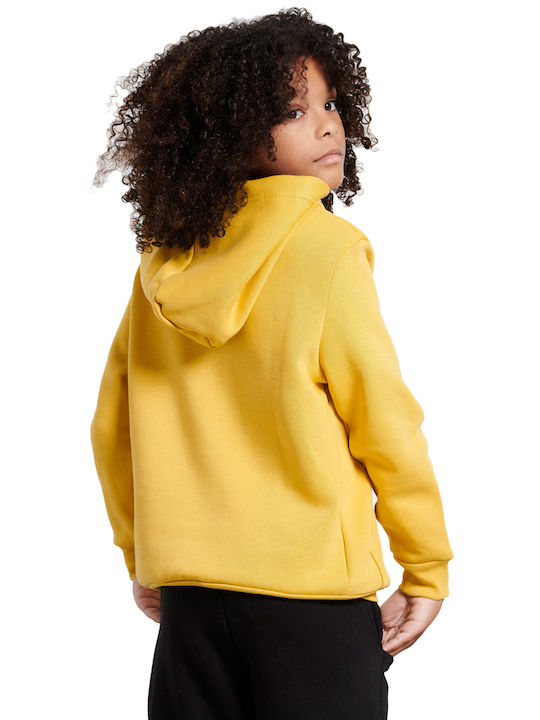 BodyTalk Kinder Sweatshirt mit Kapuze und Taschen Gelb