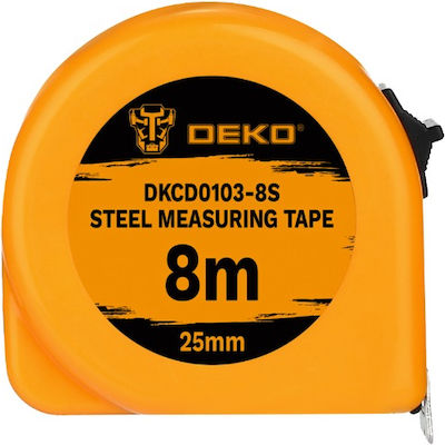 Deko Tape Measure with Auto-Rewind 25mm x 8m