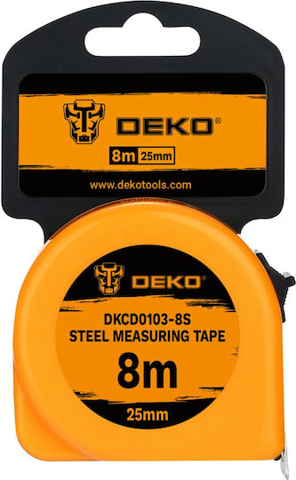 Deko Banda de măsurat cu resetare automată 25mm x 8m