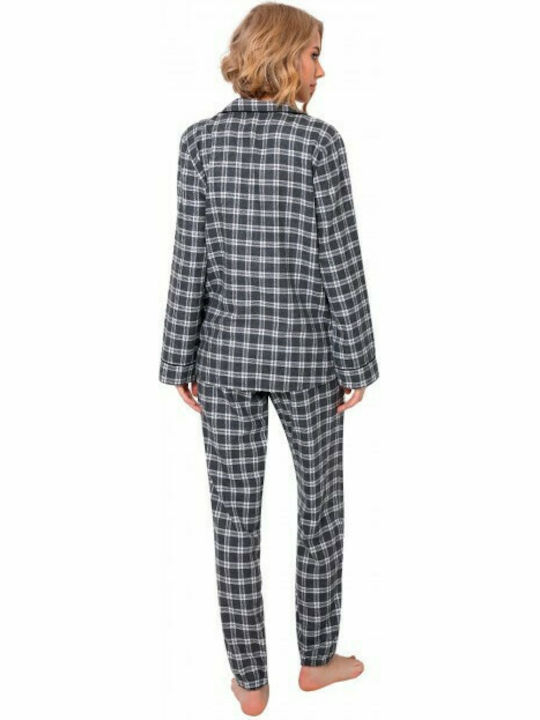 Aruelle Winter Women's Pyjama Set Cotton Gray Gloria