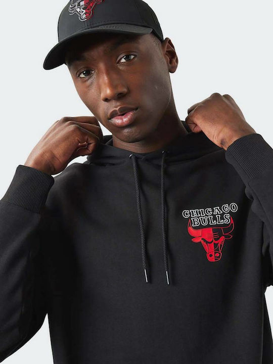 Chicago Bulls Sweatshirt mit Kapuze Schwarz