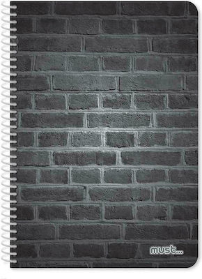 Must Spiral Notebook Ruled A4 30 Sheets Bricks 1pcs (Μiscellaneous Designs/Colors)