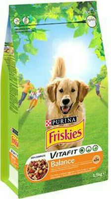 Purina Friskies 5 Promises Balance 1.5kg Ξηρά Τροφή για Ενήλικους Σκύλους Μεγαλόσωμων Φυλών με Κοτόπουλο και Λαχανικά