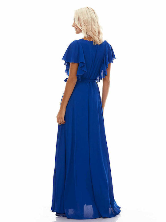 RichgirlBoudoir Maxi Φόρεμα για Γάμο / Βάπτιση Κρουαζέ Μπλε
