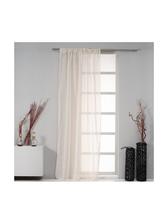 Artisti Italiani Perdea cu Coafură Linen Look Ecru AI-IR-10684 140x270buc