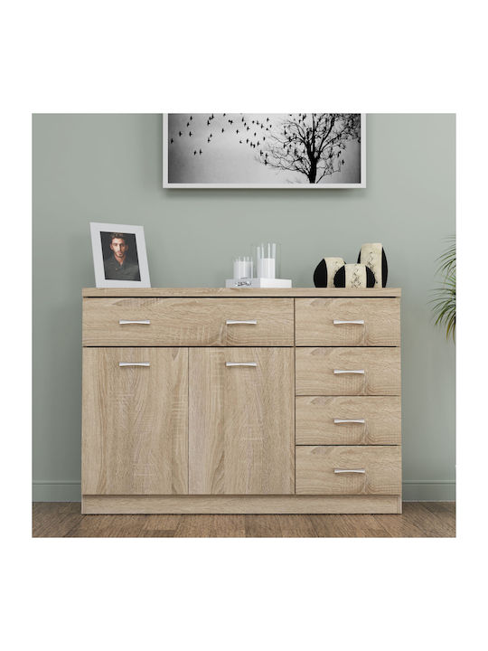 Sideboard Gaby Wooden with Drawers Sonoma 120x33x85cm