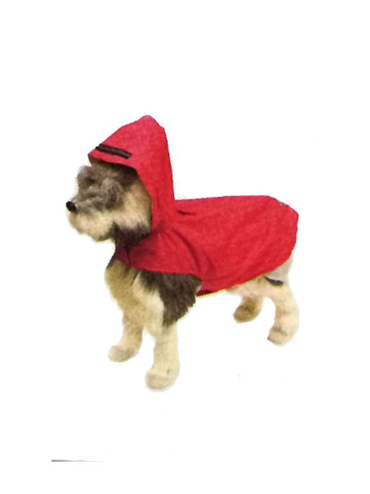 Nunbell Pet Anorak Μπουφάν Σκύλου Αδιάβροχο με Κουκούλα Ροζ με Μήκος Ράχης 36 εκ.