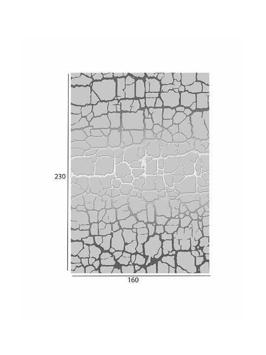 HomeMarkt Josiane Covor Rectangular cu franjuri Gri