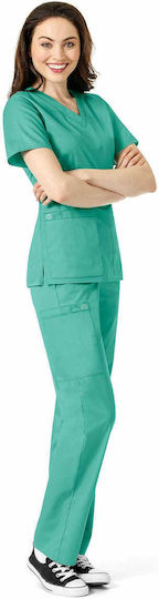 WonderWink Pull-On Women's White Medical Pants Cotton and Polyester