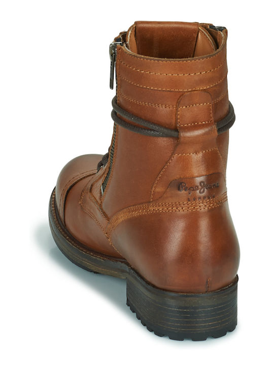 Melting Leather Women's Ankle Boots Brown