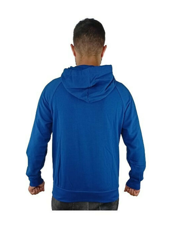 Paco & Co Herren Sweatshirt mit Kapuze und Taschen Blau