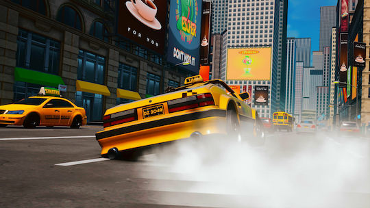Taxi Chaos Steering Wheel Bundle (Код в кутия) Игра за Switch