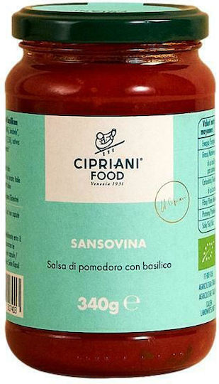 Cipriani Sansovina Tomato Sauce With Basil Tomato Sauce 340gr