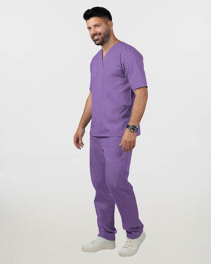Ayo Newton Unisex Purple Medical Blouse Cotton and Polyester