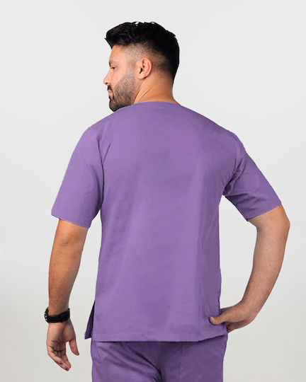 Ayo Newton Unisex Purple Medical Blouse Cotton and Polyester
