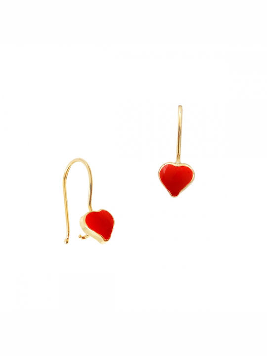 Kids Earring Pendants Hearts 9K