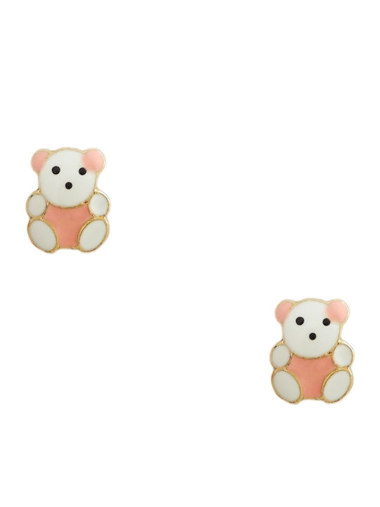 Gold Studs Kids Earrings 14K