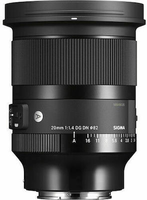 Sigma Пълен кадър Камерен Обектив 20mm f/1.4 DG DN Art Ултрашироко увеличение за Sony E Монтаж Черен