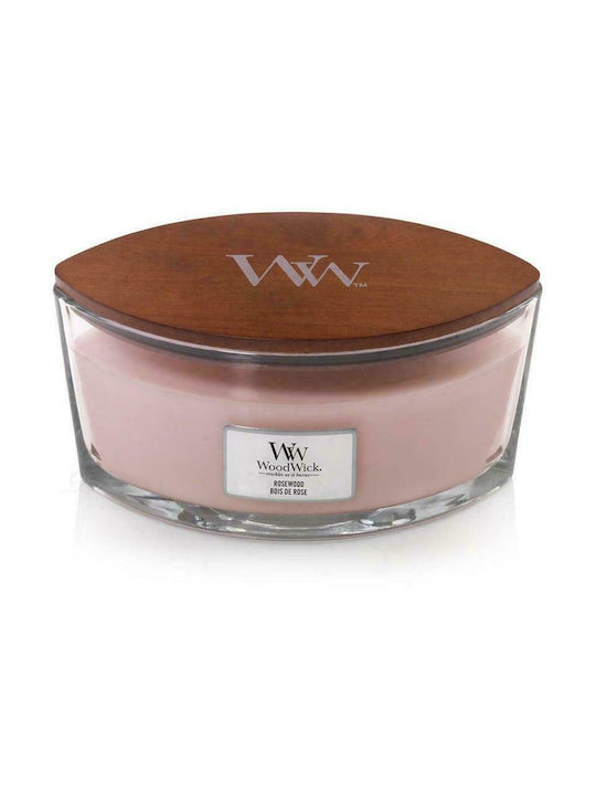 WoodWick Lumânare Aromată Borcan cu Aromă Lemn de trandafir Bej 453.6gr 1buc