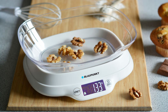 Blaupunkt Digital Kitchen Scale with Bucket up to 5kg White