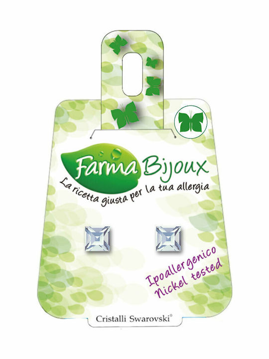 Farma Bijoux Carre Crystal Обици На Винт Farma Bijoux Carre Crystal Обици На Винт