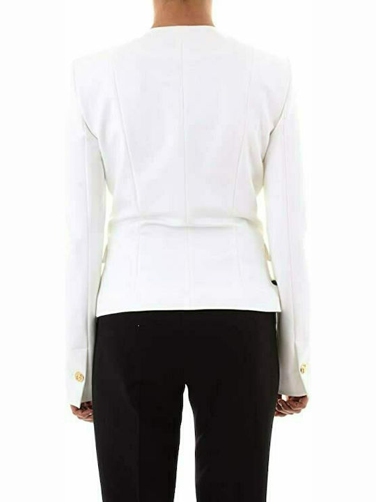 LIU JO White Medium Jacket with Gold Buttons