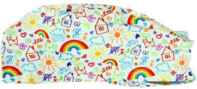 Gima Children ''Rainbow'' Unisex Σκουφάκι Χειρουργείου Πολύχρωμο Βαμβακερό