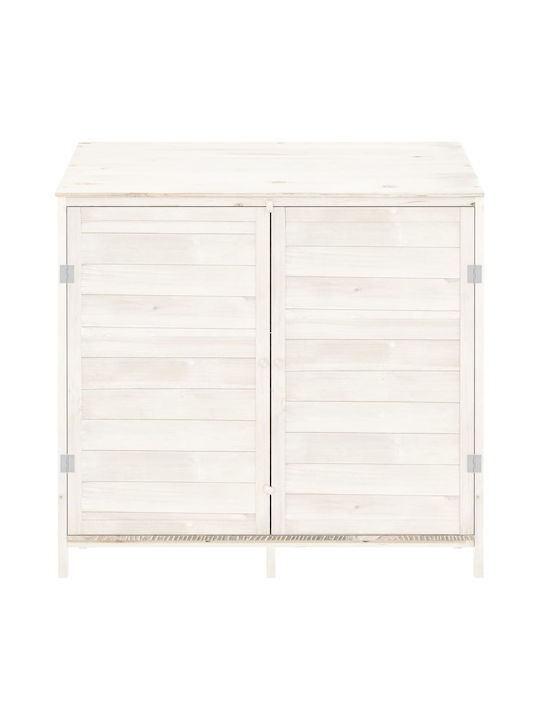 Wooden Garden Shed White M1.02xW0.52xH1.12m