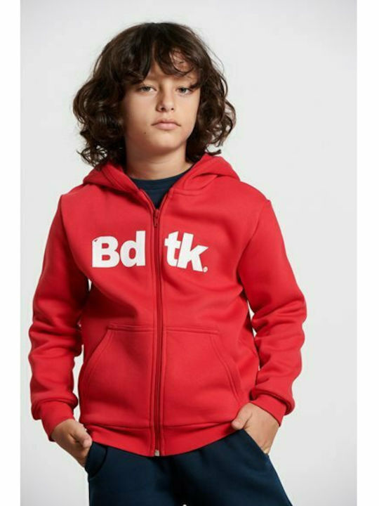 BodyTalk Boys Hooded Sweatshirt with Zipper Red