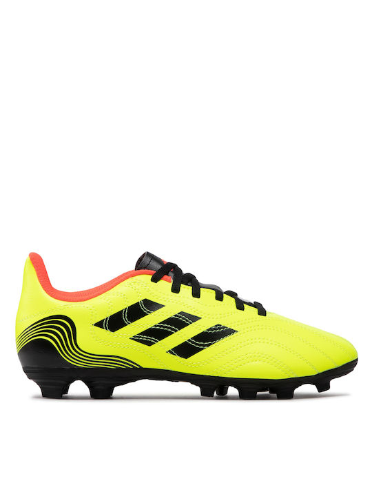 Adidas Παιδικά Ποδοσφαιρικά Παπούτσια Copa Semse.4 με Τάπες Κίτρινα